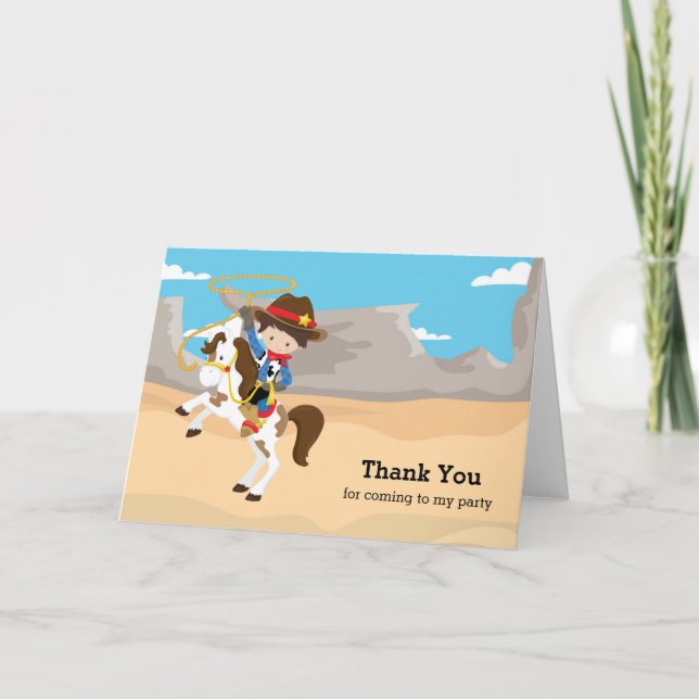Cowboy Thank You Card (Front)