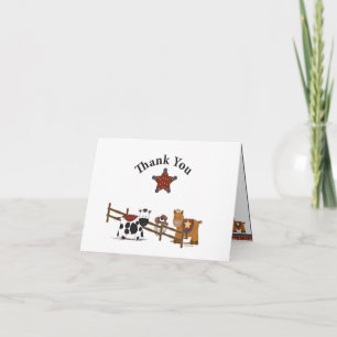Cowboy Thank You Card