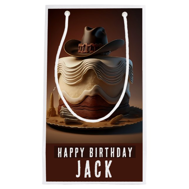 Cowboy themed Birthday Gift Bag (Front)