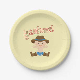 Cowboy Themed Plates for Birthday