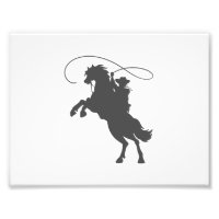 cowboy throwing lasso riding rearing up horse
