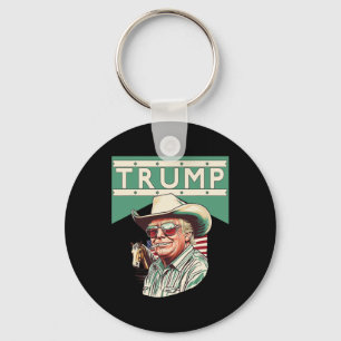Cowboy Trump Trump Is My President Key Ring