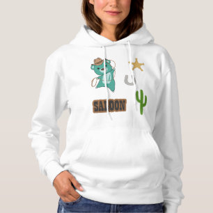 Cowboy Turquoise Cute Bear Saloon Western Country Hoodie