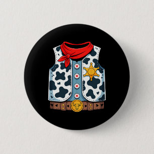 Cowboy Vest Western Sheriff Costume Cool Easy Hall 6 Cm Round Badge