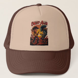 Cowboy vs Alien Trucker Hat - for Sci-Fi Fans