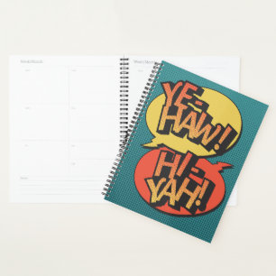 Cowboy vs ninja pop art - retro planner