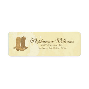 Cowboy Wedding Return Address Label