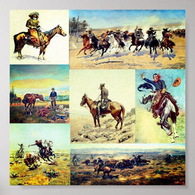 Cowboy Western Art Poster (Front)
