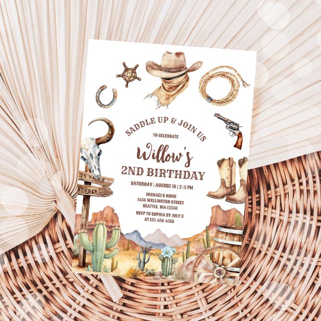 Cowboy Western Birthday Invitation (Creator Uploaded)