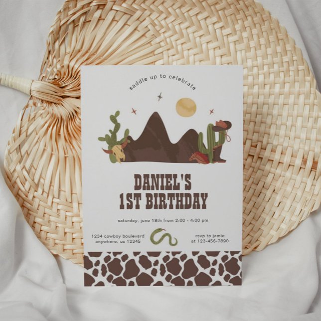 Cowboy Western Birthday Invitation (Creator Uploaded)