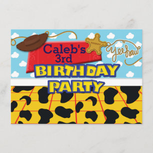 Cowboy Western Birthday Party Invitation