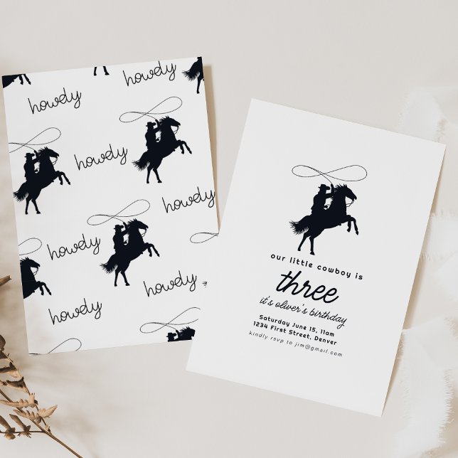 Cowboy Western Birthday Party Invitation Template (Creator Uploaded)