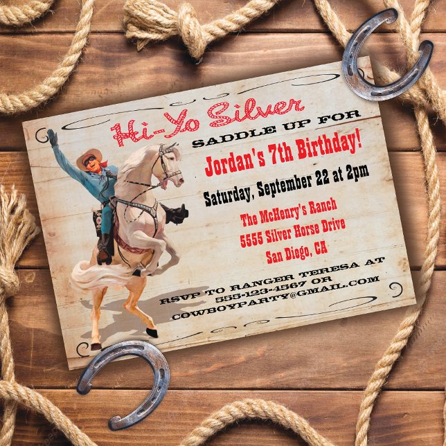 Cowboy Western Birthday Party Invitations (Creator Uploaded)