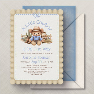 Cowboy Western Boys Baby Shower Invitation
