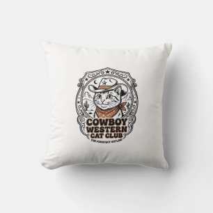 Cowboy Western Cat Pet Lover Shirt Art - Cowboy We Cushion
