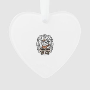 Cowboy Western Cat Pet Lover Shirt Art - Cowboy We Ornament