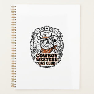 Cowboy Western Cat Pet Lover Shirt Art - Cowboy We Planner