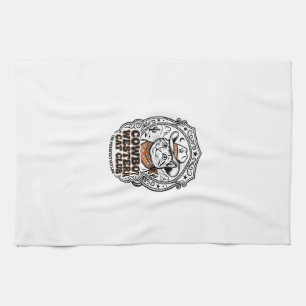 Cowboy Western Cat Pet Lover Shirt Art - Cowboy We Tea Towel