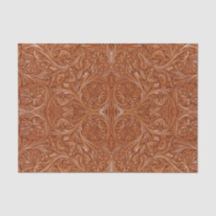 cowboy western country pattern tooled leather tissue paper