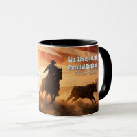 Cowboy Western Freedom Patriotic Roping Rodeo