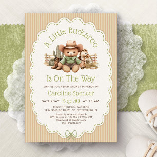 Cowboy Western Gender Neutral Baby Shower Invitation