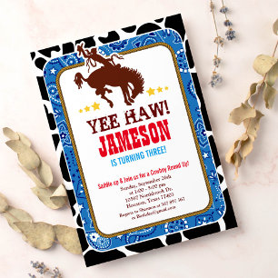 Cowboy Western Old West Birthday Party Invitation