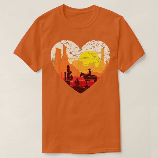 Cowboy  Western Riding Horse Equestrian Country Ro T-Shirt (Design Front)