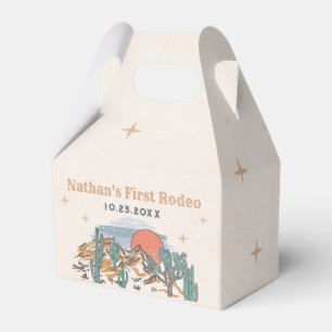Cowboy Western Rodeo 1st Birthday Favour Box