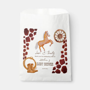 Cowboy western rodeo baby shower favour bags