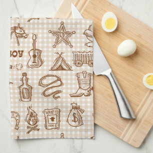 Cowboy Western Tea Towel