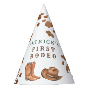 Cowboy Wild West 1st Rodeo Birthday Party Party Hat