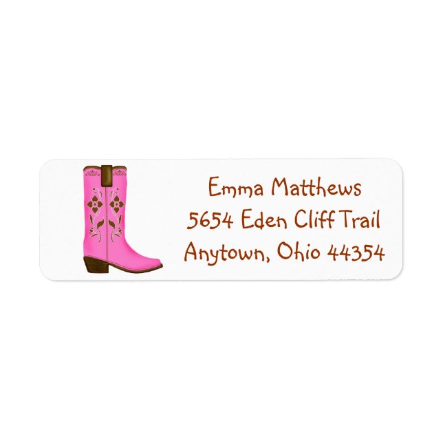 Cowboy  Wild West  Address Labels (Front)