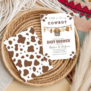 Cowboy Wild West Rodeo Western Boy Baby Shower  Invitation