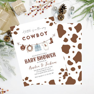 Cowboy Wild West Rodeo Western Boy Baby Shower  Invitation