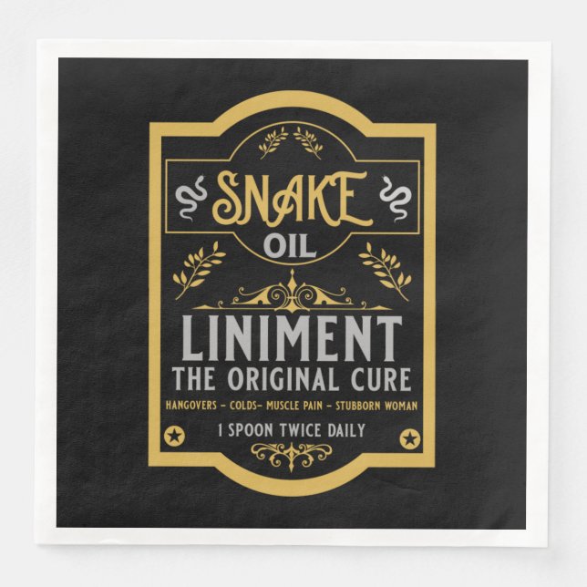 Cowboy Wild West Snake oil Napkin (Front)