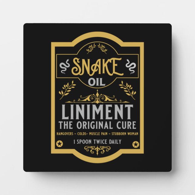 Cowboy Wild West Snake oil Plaque (Front)