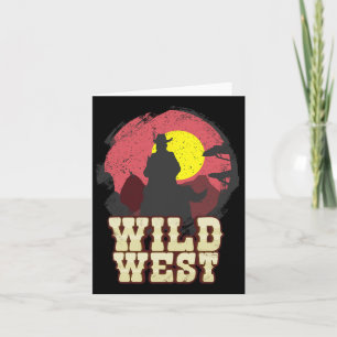 Cowboy Wild West Western Country Saddle Gift  Card