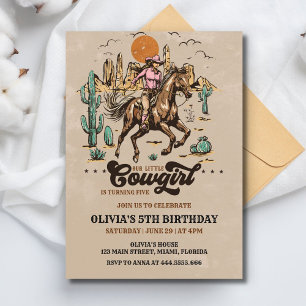 Cowboy Wild Western Birthday Invitation