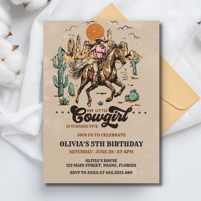 Cowboy Wild Western Birthday Invitation (Creator Uploaded)