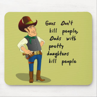 Cowboy with Pretty Daughter Mousepad