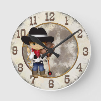 Cowboy with Stick Horse Clock