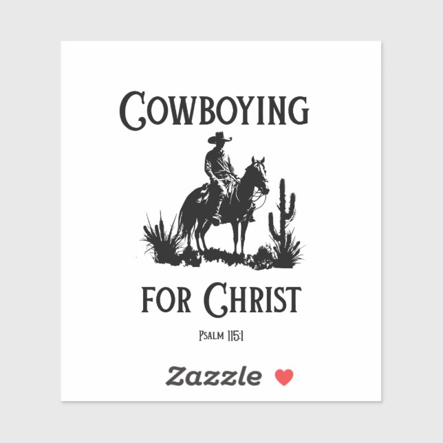 Cowboying for Christ Vinyl Sticker (Sheet)