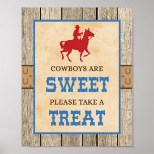 Cowboys are Sweet Please Take a Treat Sign