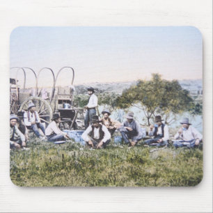 Cowboys at Lunch, 1904 (photo) Mouse Pad