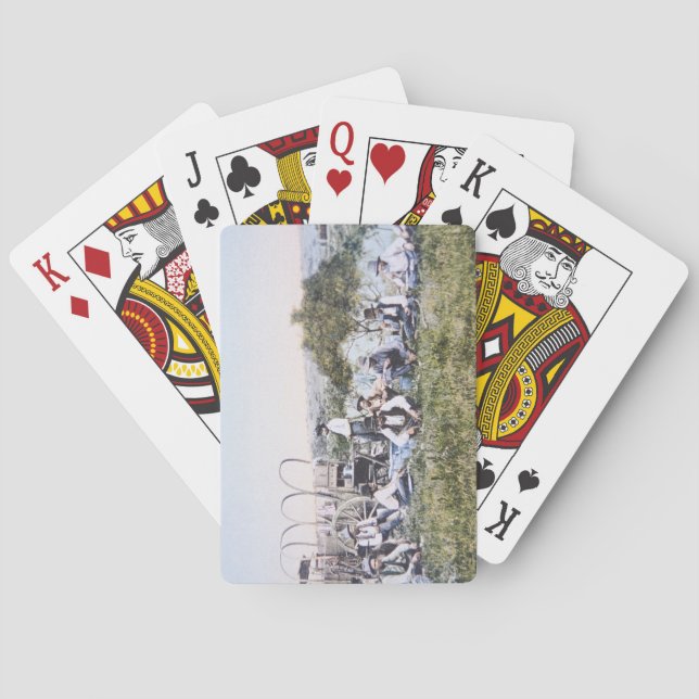 Cowboys at Lunch, 1904 (photo) Playing Cards (Back)