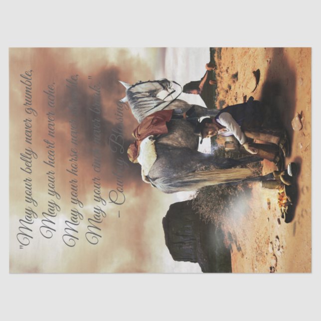 Cowboys Blessing Tissue Paper (Front)