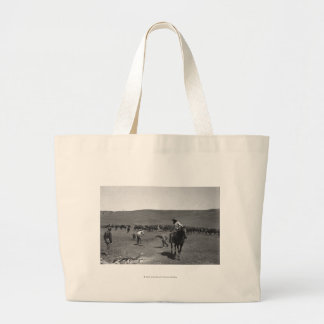 Cowboys branding large tote bag