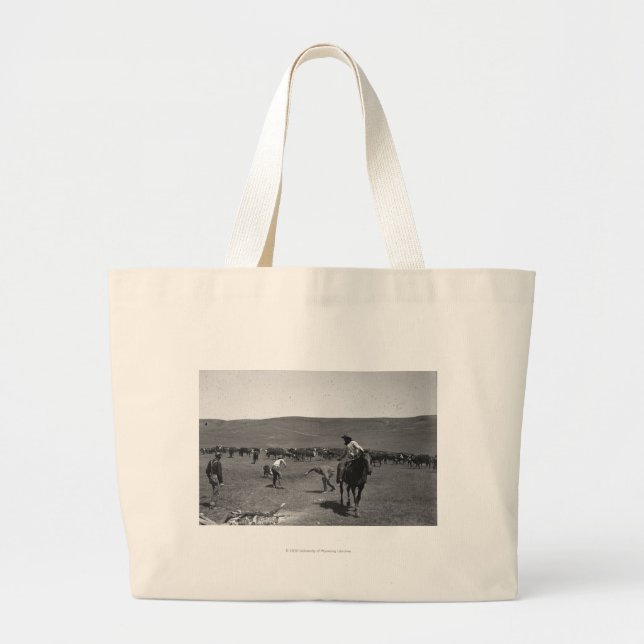 Cowboys branding large tote bag (Front)