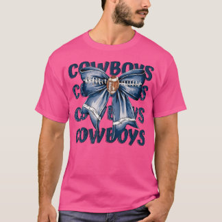 Cowboys Coquette Bow Girls Women T-Shirt