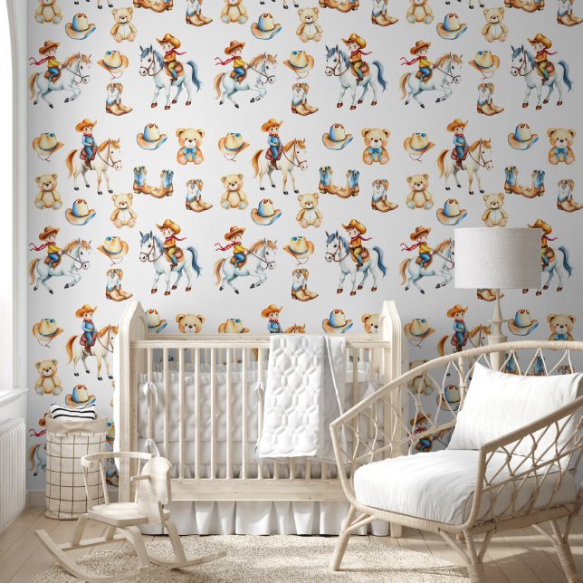 Cowboys, Cowboy Boots and Hats and Teddy Bears Wallpaper (Kids)